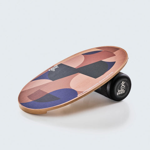 The Original Indo balance board pictured with our performance roller. Cuby design.