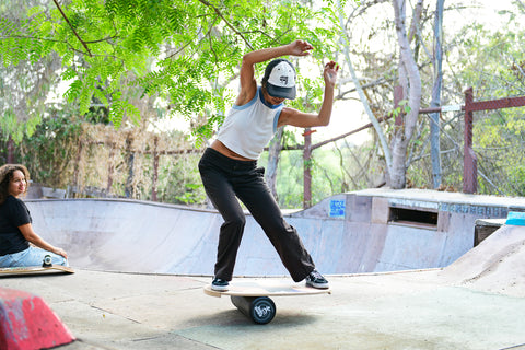 Training on the original Indo Board with friends.